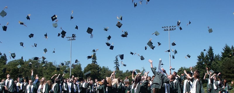 Graduation cap and diploma